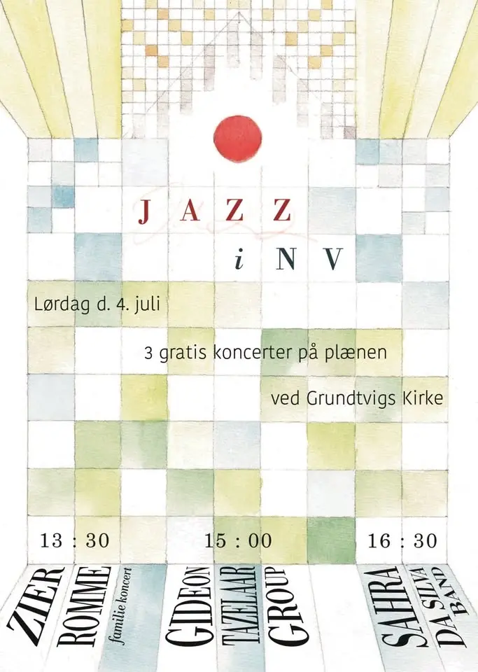 Jazz i NV: 3 koncerter på plænen foran Grundtvigs Kirke