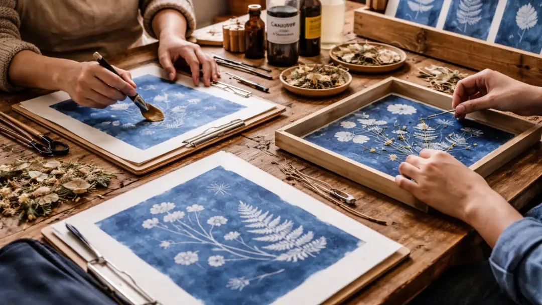 Cyanotype Sun Printing Workshop · Mindful Art & Seasonal Reset (Central Lisbon)