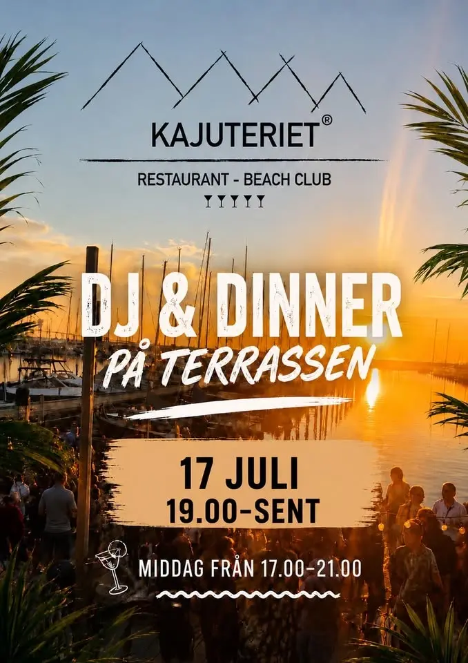 đ
đ„DINNER & DJ pĂ„ KAJUTERIETđ„đ