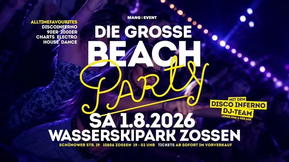 Die große Beachparty 2026 · Wasserskipark Zossen