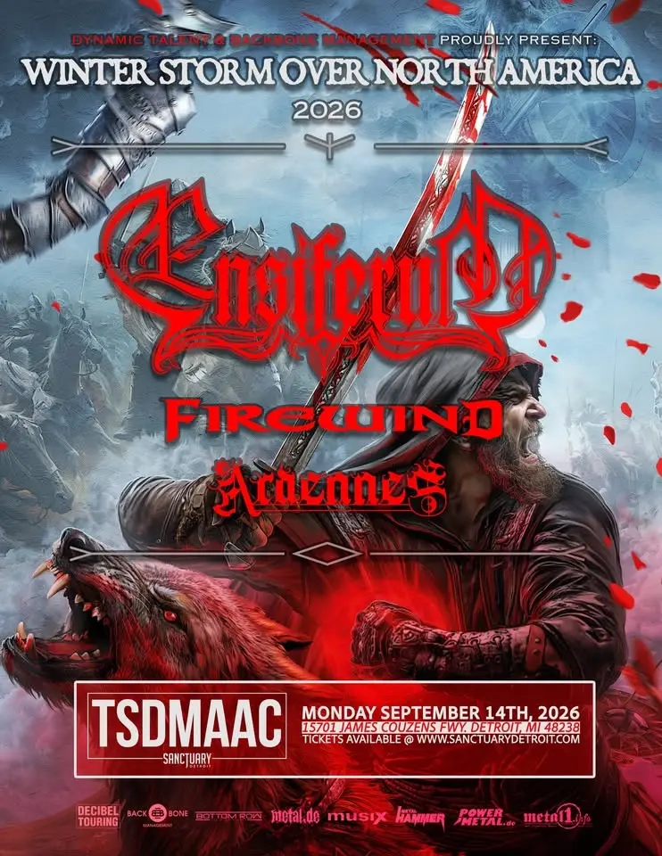 Ensiferum on the Winter Storm Over North America Tour feat Firewind & Ardennes