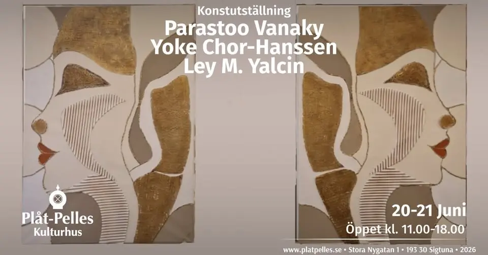 Konstutställning med Parastoo Vanaky, Yoke Chor-Hansen och Ley M. Yalcin