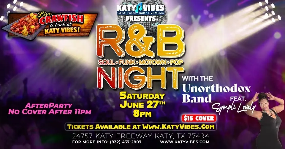 🎶 R&B Night with The Unorthodox Band at Katy Vibes! 🎶