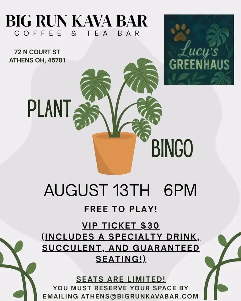 Plant Bingo at Big Run Kava Bar