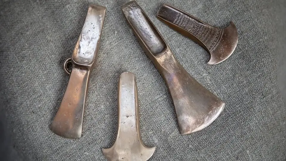 Bronze axe casting workshop