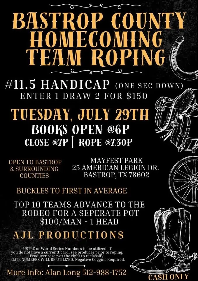 Bastrop County Homecoming Team Roping