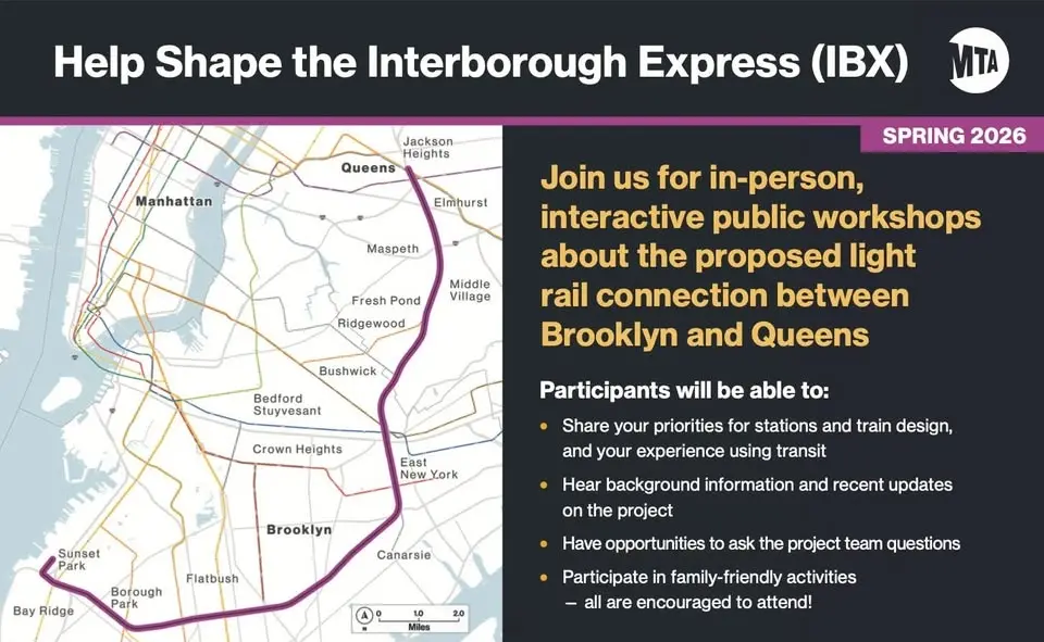 Interborough Express (IBX) Public Workshop: East New York Arts & Civic HS, Brooklyn
