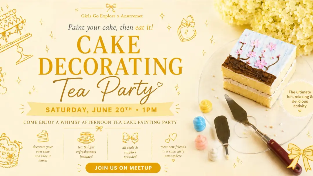 🎀 Women's Cake Decorating Tea Party 🍰 🫖 💖