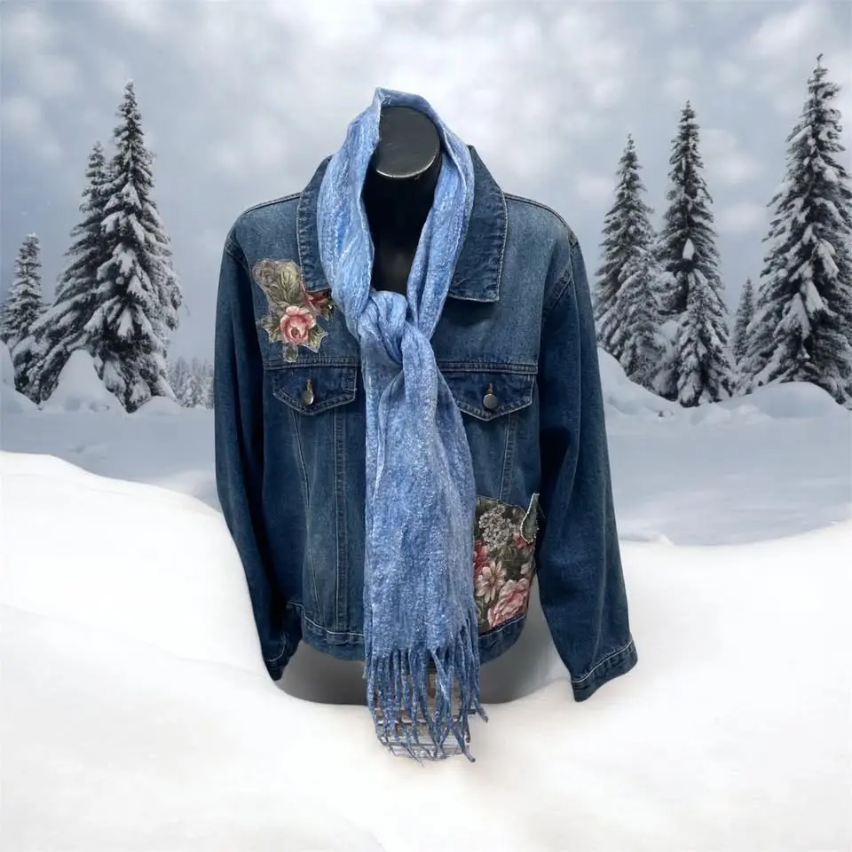 wet felting silk merino scarf workshop