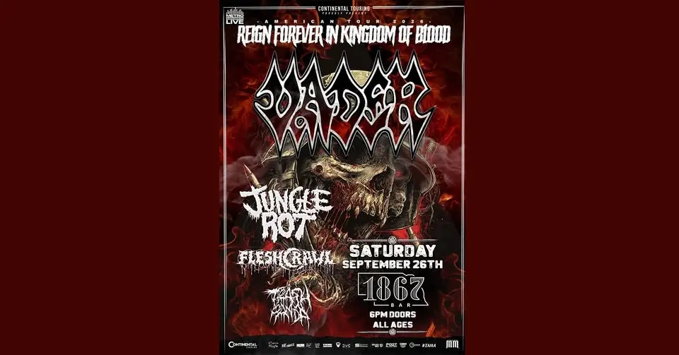 Vader w/ Jungle Rot, Fleshcrawl & Trash Panda in Lincoln