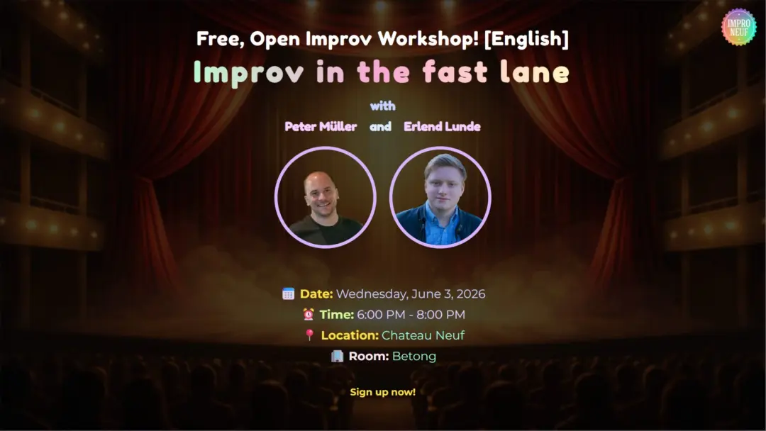 Improv in the fast lane with Peter Müller and Erlend Lunde - Free Workshop