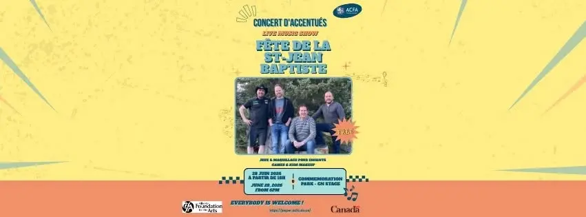 Fête de la St-Jean-Baptiste - Concert concert d'Accentués (live music show) 🎶