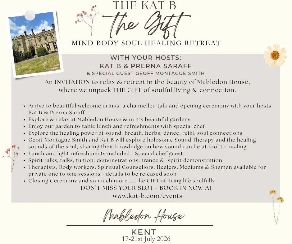 The Kat B Gift Retreat - Mabledon House - Kent - Mind, Body & Soul Retreat