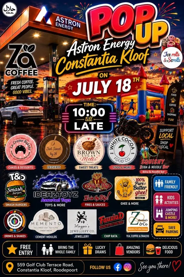 🎉 Astron Energy Constantia Kloof Pop-Up Market | Food • Coffee • Kids Activities