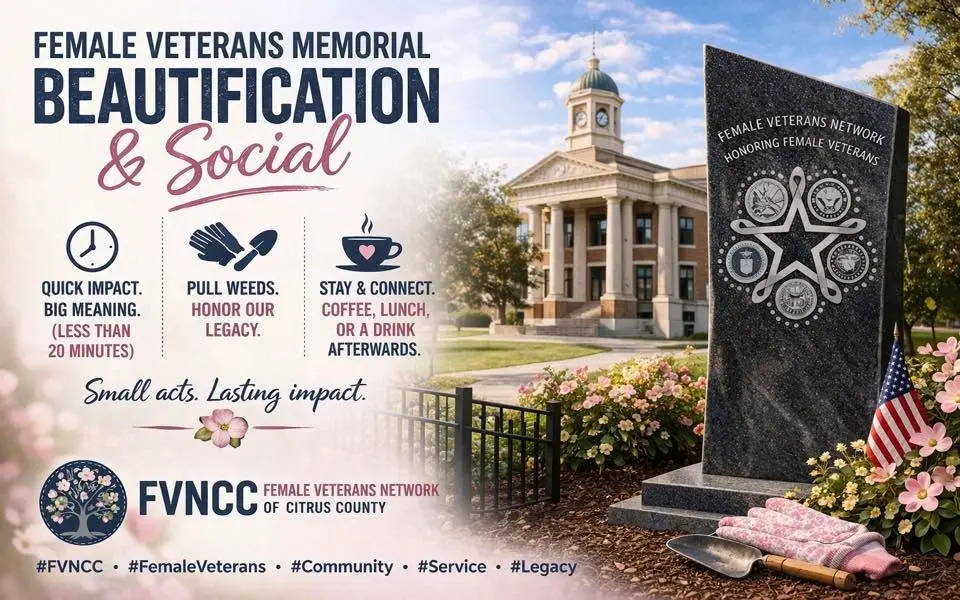 Female Veterans Memorial Beautification & Social Gathering 🇺🇸🌸