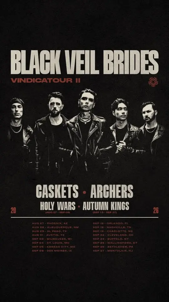 Black Veil Brides: Vindicatour US 2026