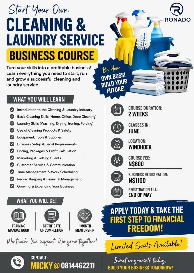 Cleaning and Laundry business classes 