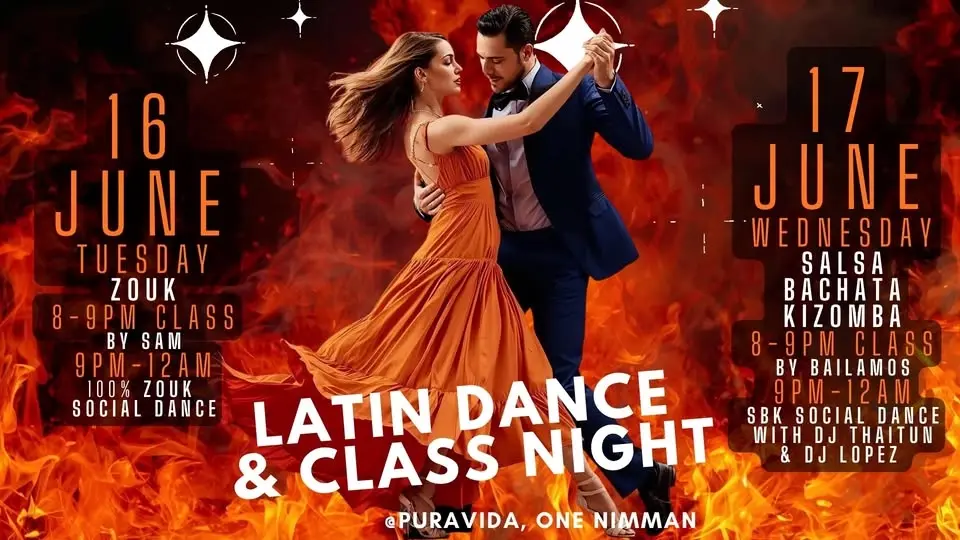 LATIN DANCE & CLASS WEEKDAYS