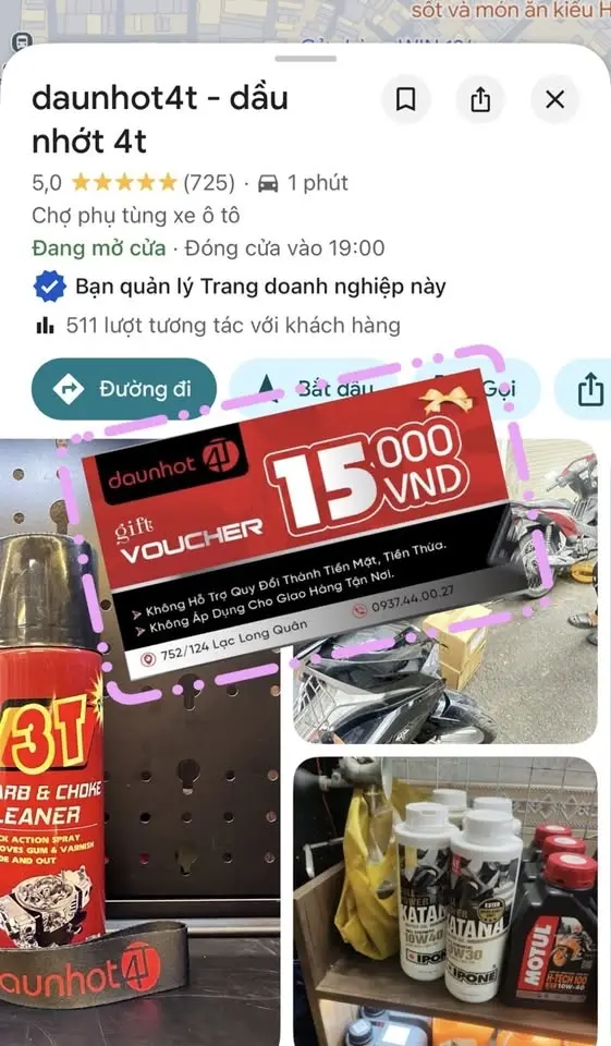 Tặng voucher 15.000vnd