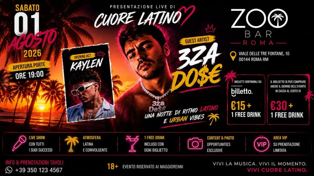 CUORE LATINO SUMMER NIGHT (Con 3za Do$€)