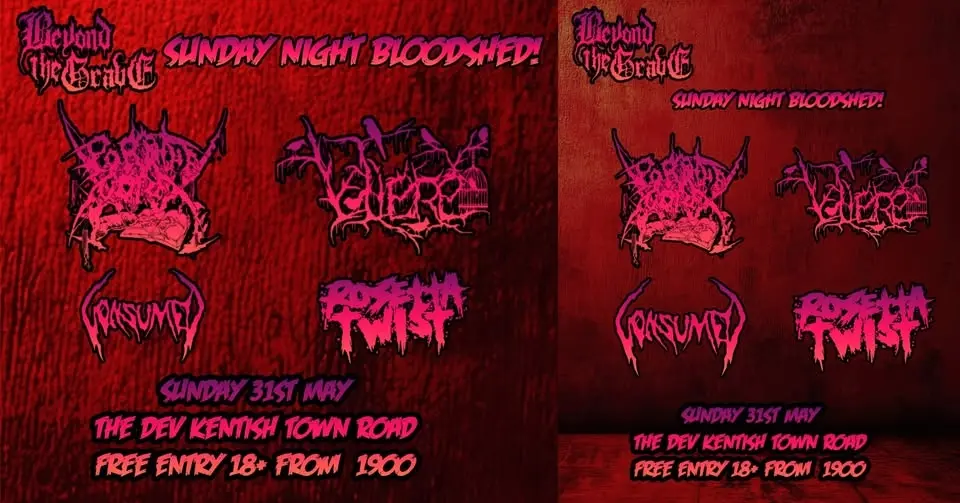 BTG Presents | Sunday Night Bloodshed with Voliere - PxTxG - Rostetta Twist and Consumed