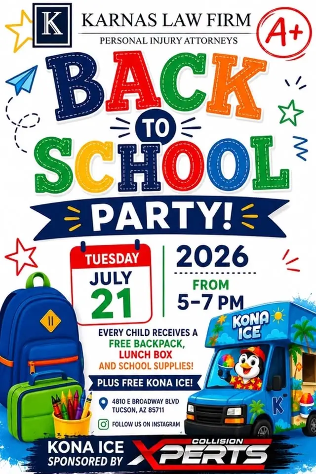 Karnas Law Firm's Back to School Party in Tucson! 