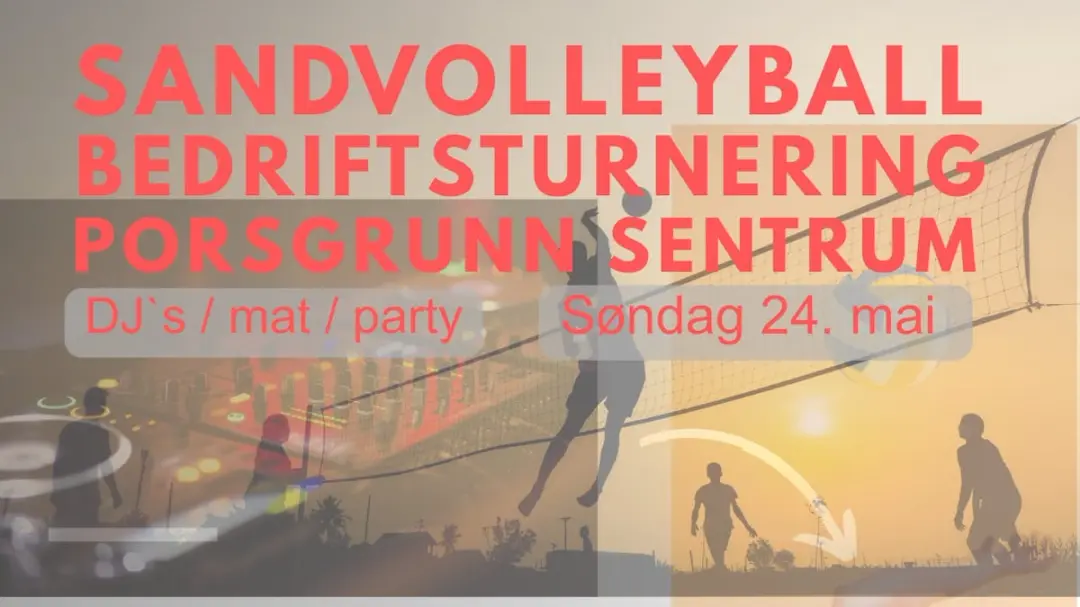 Sandvolleyball - Bedriftsturnering - Porsgrunn sentrum