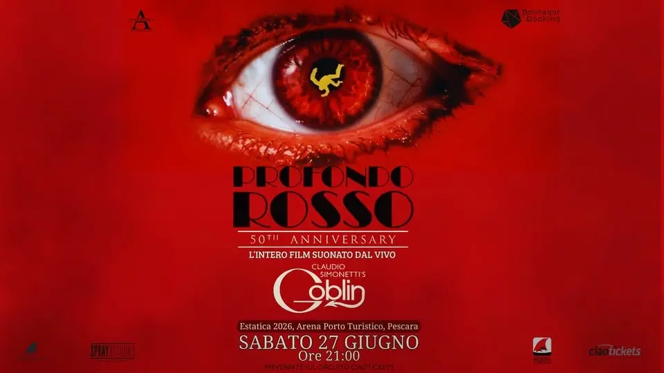 PROFONDO ROSSO – 50th ANNIVERSARY! Sonorizzazione Live dei GOBLIN di Claudio Simonetti