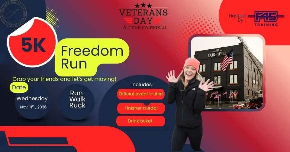 The Fairfield's Veteran's Day Freedom Run 5k: Hosted By F45 Training 