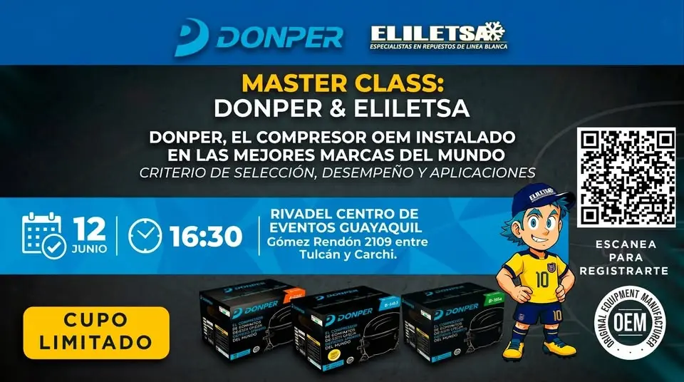 Master Class Donper × Eliletsa | Compresores OEM — Guayaquil