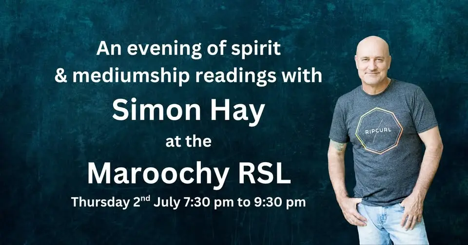 Aussie medium Simon Hay at the Maroochy RSL
