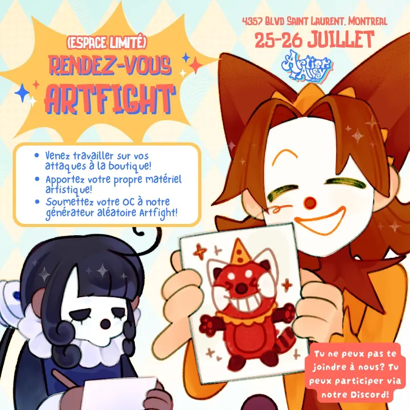 AAS Artfight - 25 Juillet (15H-17H)