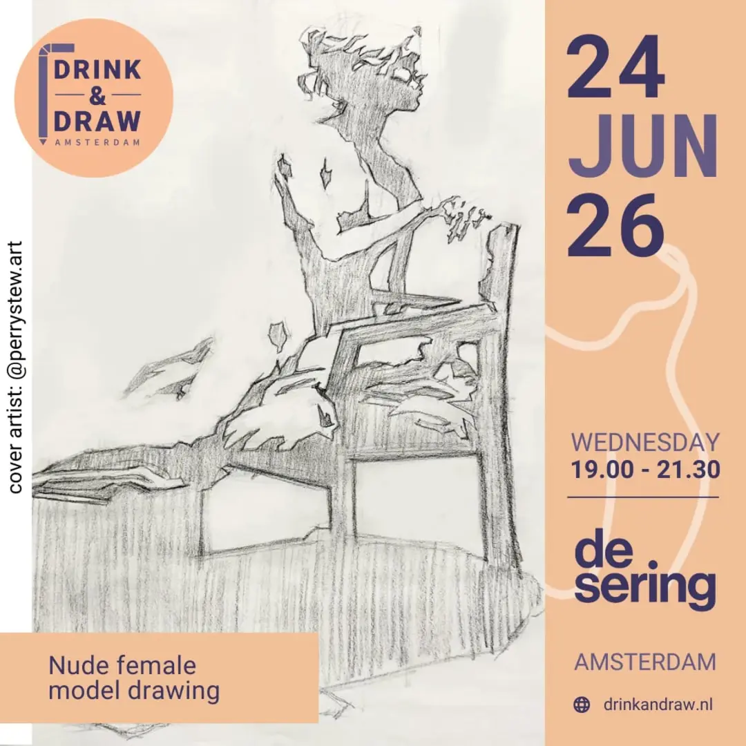 Drink & Draw | Nude female model drawing