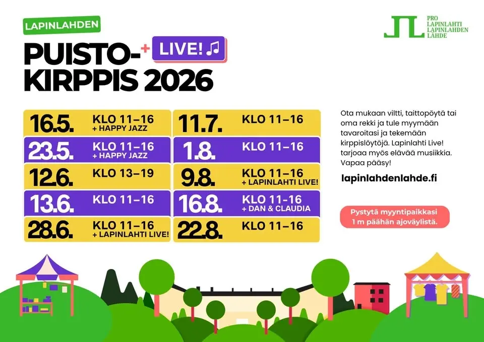 Lapinlahden Lähteen puistokirppikset kesällä 2026