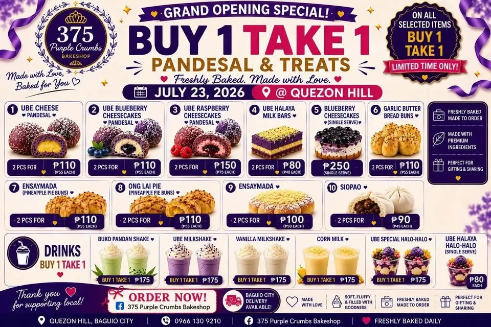 grand opening buy 1 take 1