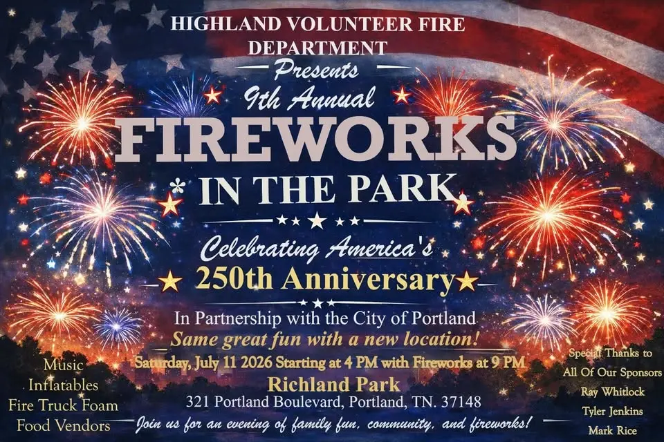 Highland Volunteer Fire Department's 9th Annual Fireworks in the Park