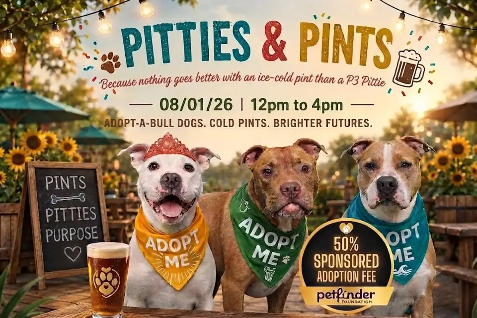 Pitties & Pints Adoption Event with P3 🐾🍻