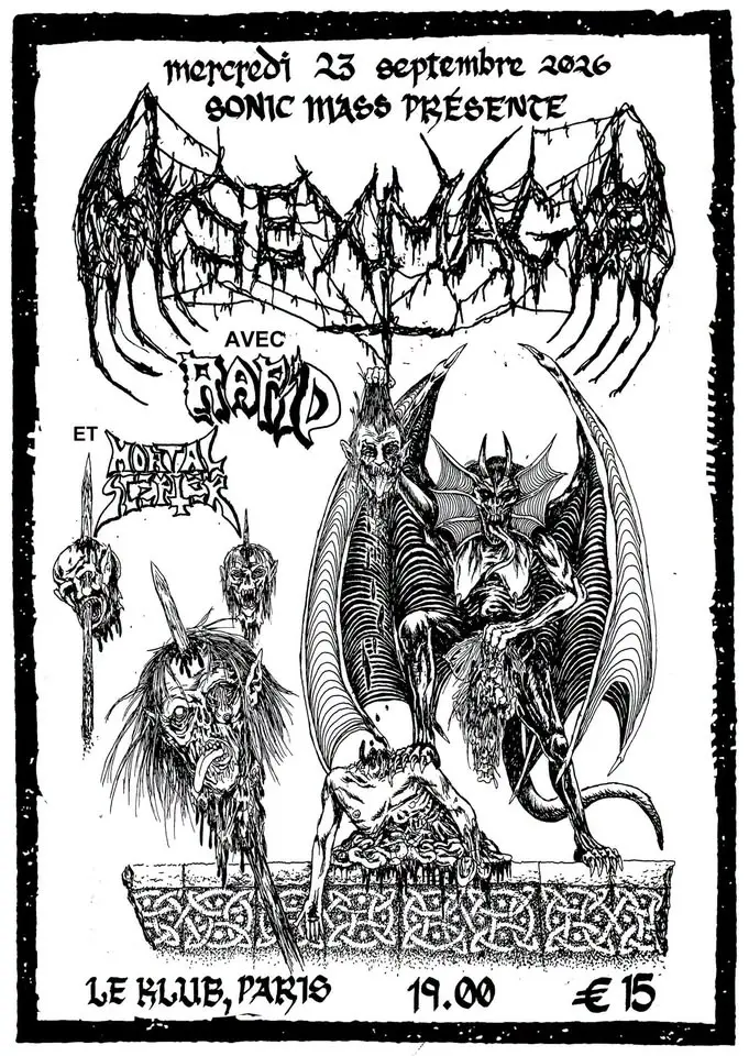 SEXMAG (Black/Thrash Metal PL) + RAPID (Black/Speed Metal FIN) + MORTAL SCEPTER◾️Paris, Le Klub