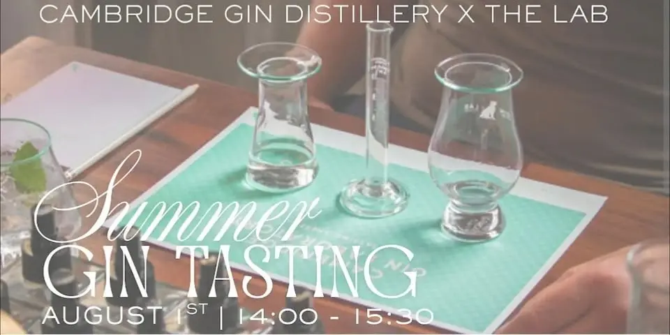 Summer Gin Tasting Experience: Cambridge Gin Distillery X The Lab