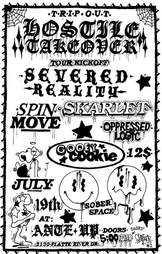 Hostile Takeover, Severed Reality, Oppressed Logic, Skarlet, Spin Move @ Ante Up, Denver