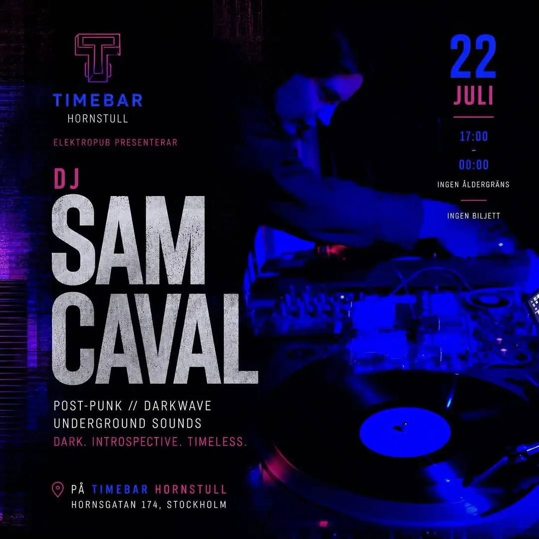 DJ Sam Caval at ElektroPub – Timebar Hornstull