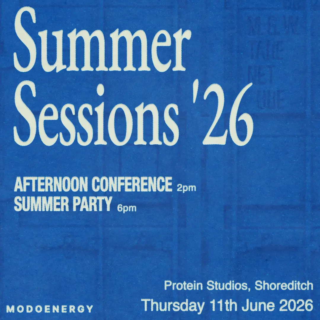 Summer Sessions '26 by Modo Energy and Ko