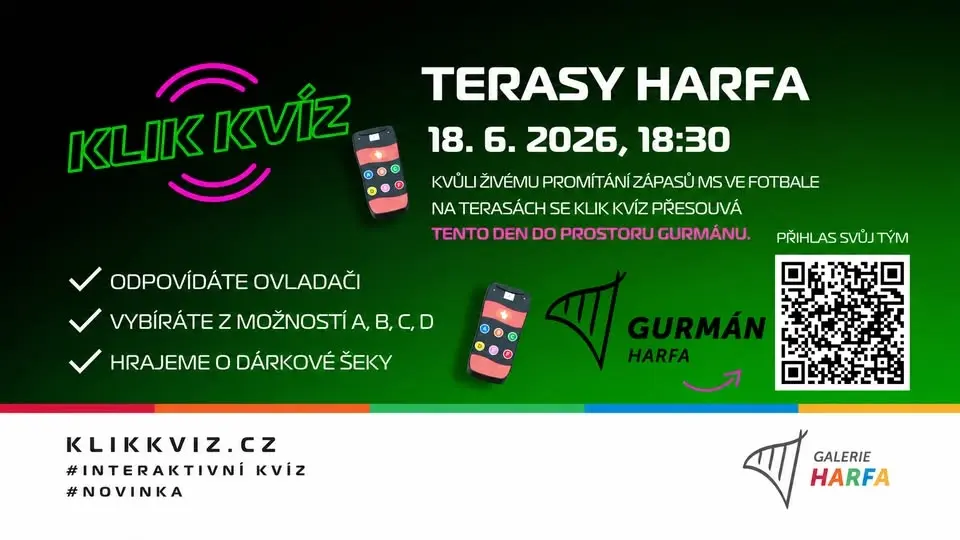 Interaktivní KLIK KVÍZ v OC HARFA GURMÁN