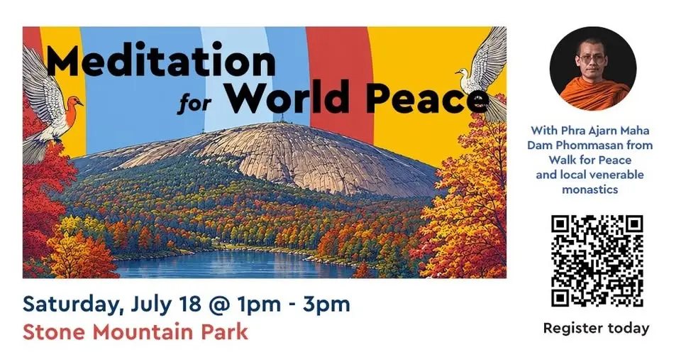 Meditation for World 𝓟𝓮𝓪𝓬𝓮 at Stone Mountain 🌎☸️