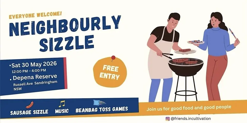 Neighbourly Sizzle - Free Sausage Sizzle, Music, and Bean Bag Toss 