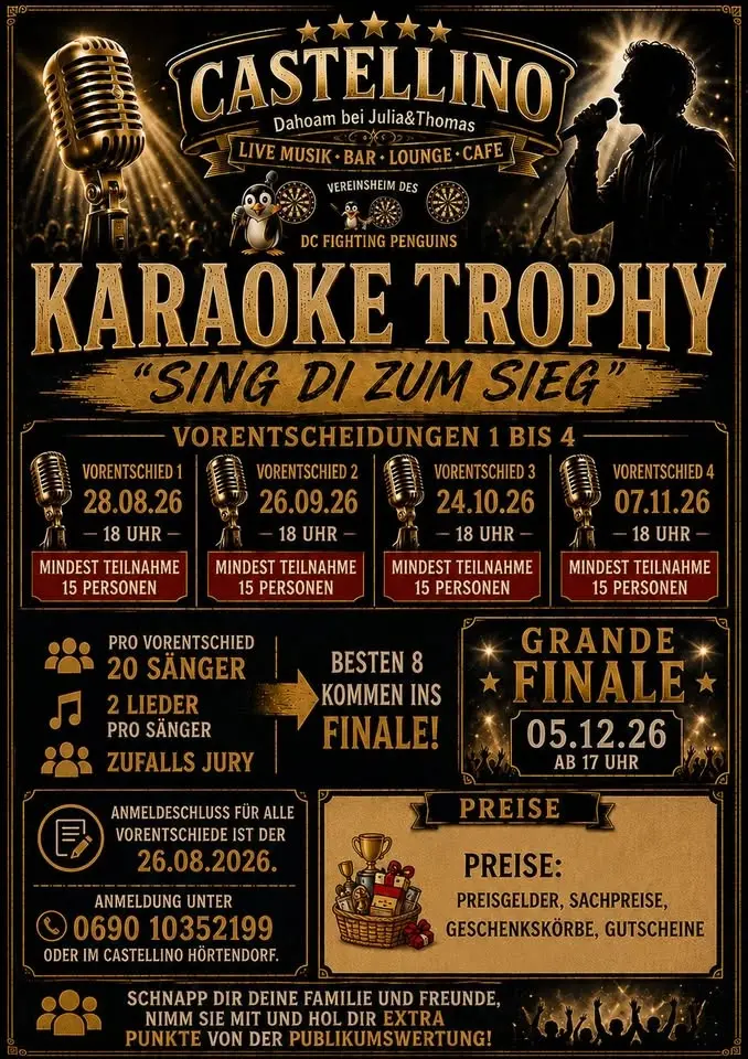 Castellino Hörtendorf Karaoke Trophy Vorentscheid 2