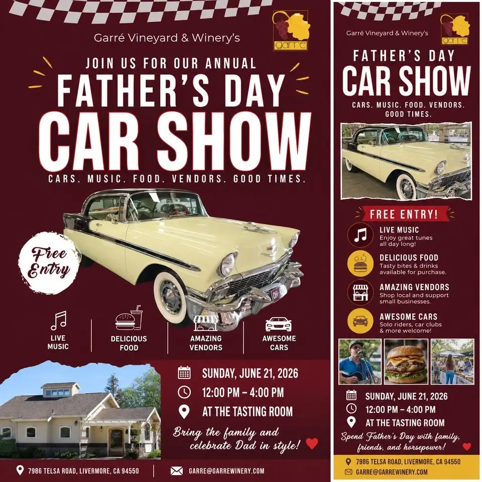 Father’s Day Car Show at Garré Vineyard & Winery