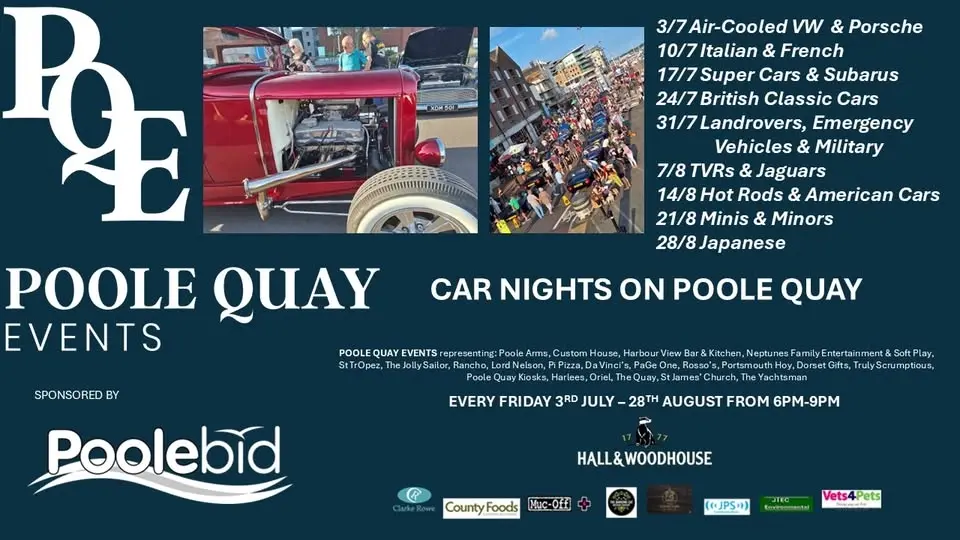   Car Nights on Poole Quay - British Classic Cars