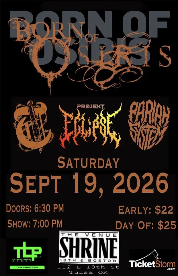 Born of Osiris II Venue Shrine II Tulsa