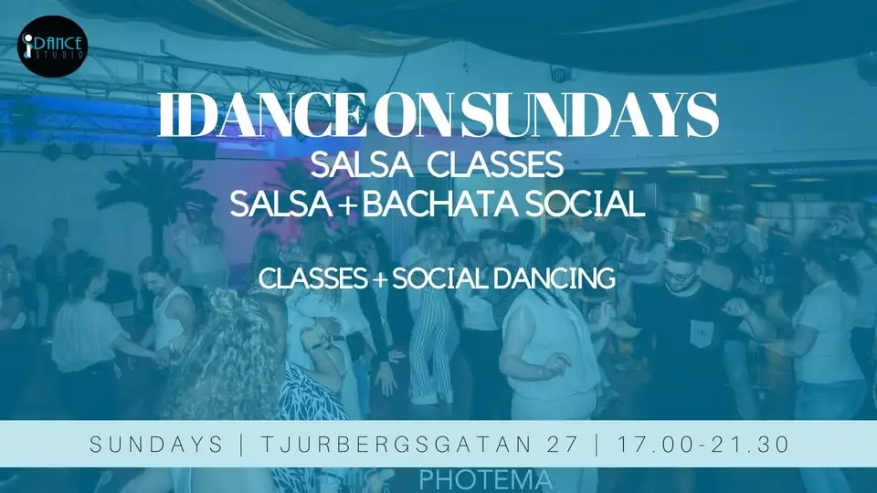 iDance on Sundays - Drop in classes in Salsa - Socialdance in 2 rooms Salsa + Bachata